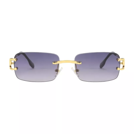 Zonnebril Unisex PBLIQ Randloos CLRS Grijs Goud