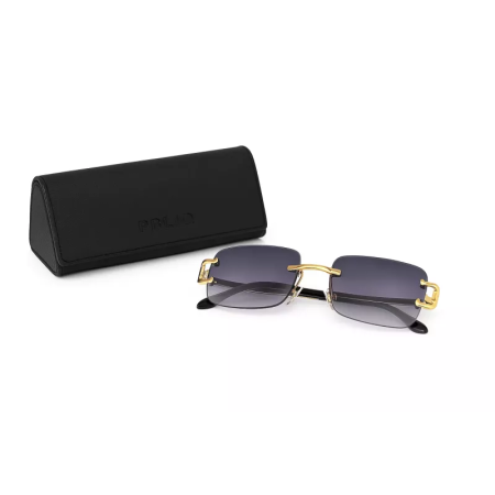 Zonnebril Unisex PBLIQ Randloos CLRS Grijs Goud