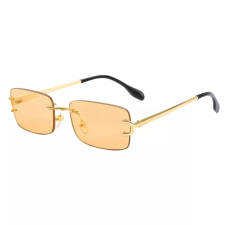 Zonnebril Unisex PBLIQ Randloos CLRS Oranje Goud