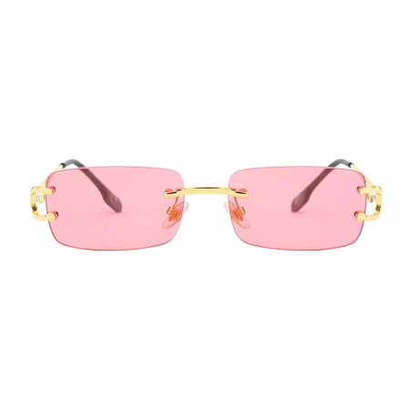 Zonnebril Unisex PBLIQ Randloos CLRS Rose Goud