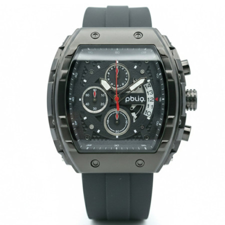 PBLIQ Luxe Herenhorloge Zwart - Quartz Chronograaf Horloge