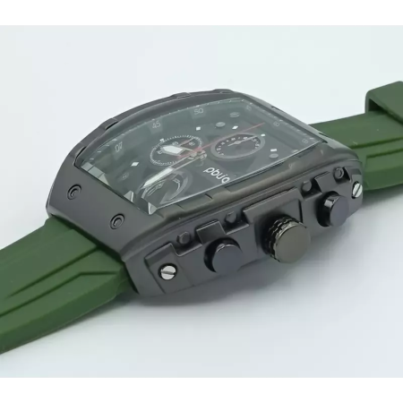 PBLIQ Luxe Herenhorloge Groen Zwart - Quartz Chronograaf Horloge