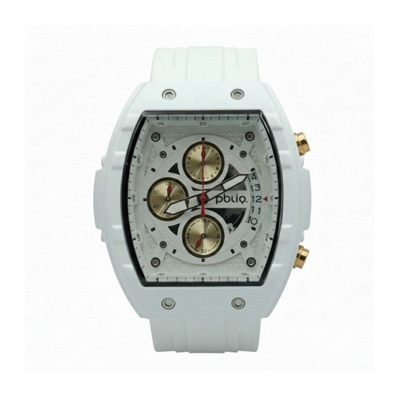 PBLIQ Luxe Herenhorloge Wit - Quartz Chronograaf Horloge