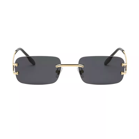Zonnebril Unisex PBLIQ Randloos CLRS Zwart Goud
