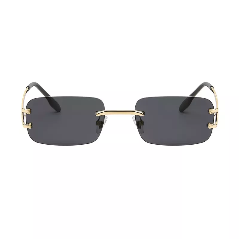 Zonnebril Unisex PBLIQ Randloos CLRS Zwart Goud